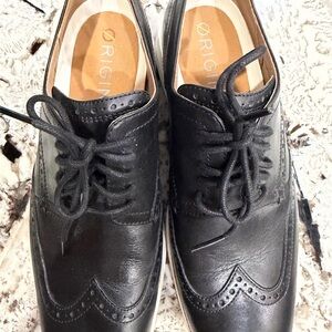 NEW! Cole Hasn Men Origins Grand  Classic Black Leather Oxfords